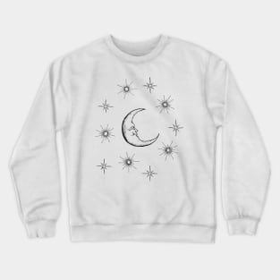 Celestial Moon Crewneck Sweatshirt